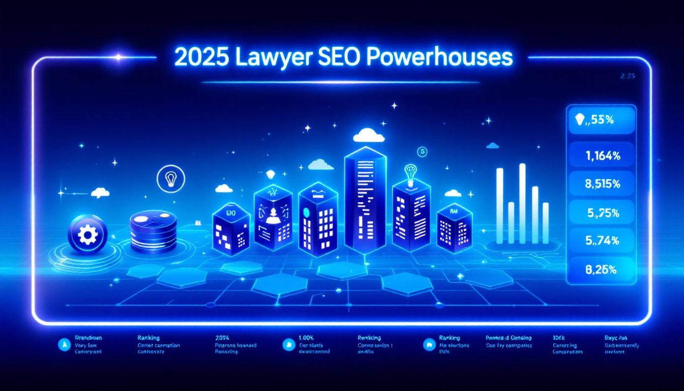 An infographic illustrating the principles of lawyer SEO.